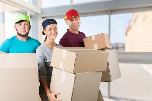 Removal van and boxes for a Bromley home move