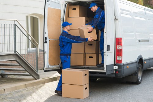 Removal van and moving boxes for a Bromley home move