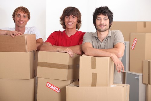 Removal van and moving boxes outside a Bromley home