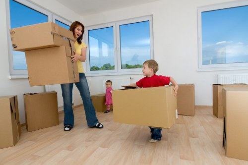 Furniture being loaded for transport in Bromley