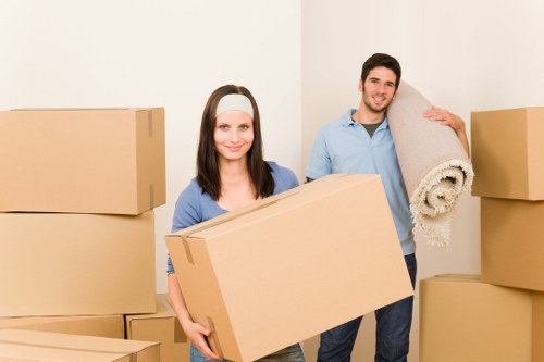 Packed boxes and furniture ready for a local removal service in Bromley