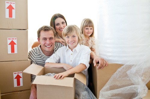 Safe moving team protecting property during removal work